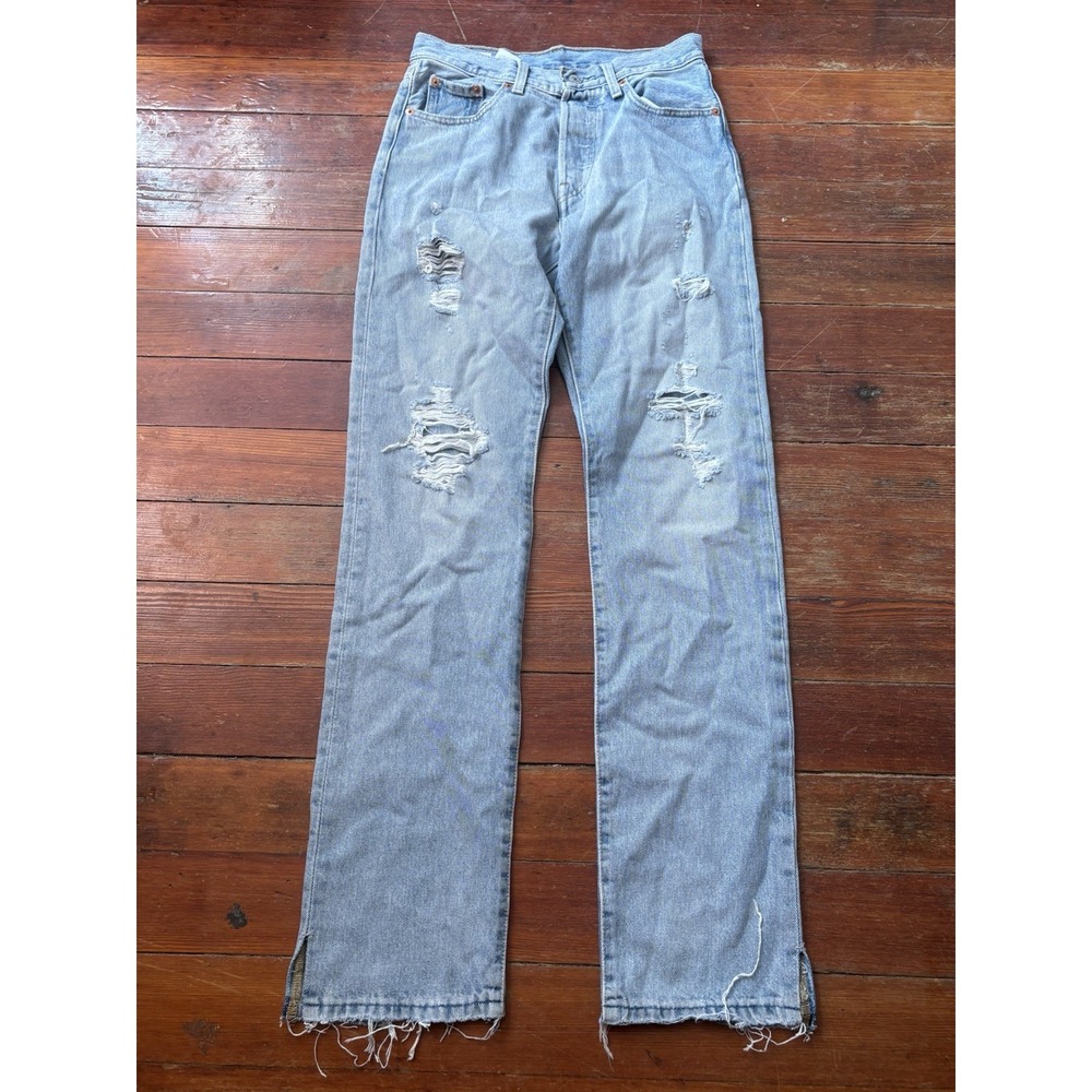 Levi's women's 501 Original jeans button fly high rise straight leg 25x32